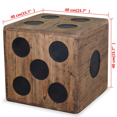 vidaXL Kutija za pohranu od drva mindi 40 x 40 x 40 cm dizajn kocke