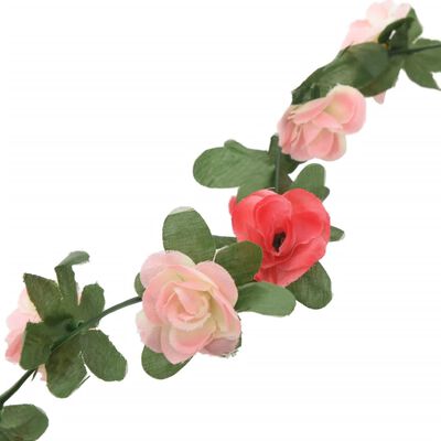 vidaXL Vijenci od umjetnog cvijeća 6 kom boja proljetnih ruža 250 cm