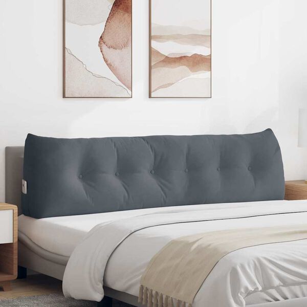 vidaXL Jastuk za leđa Tamno siva 180 x 24 x 50 cm Bar&scaron;un