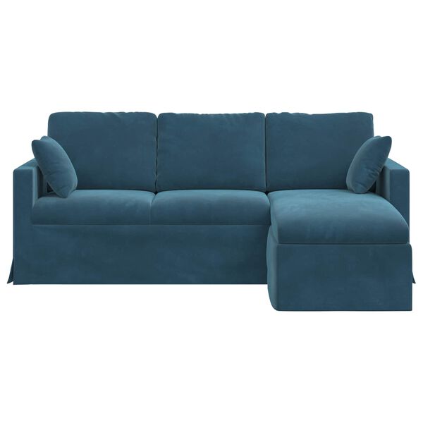 vidaXL Sofa Plava 198 x 134 x 80 cm Bar&scaron;un