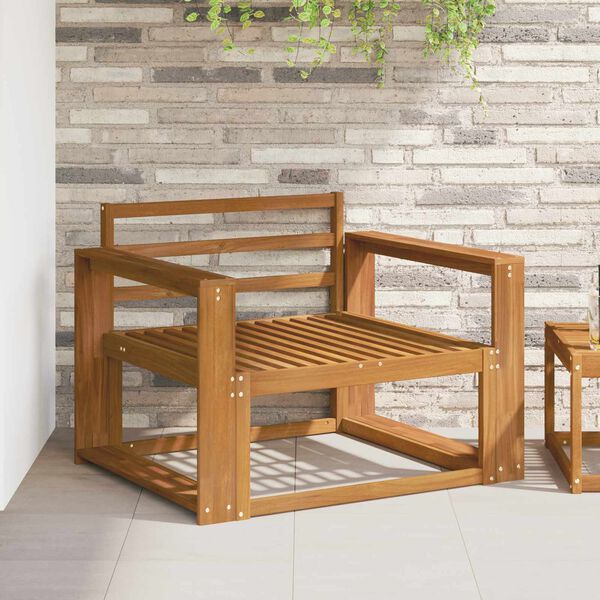 vidaXL Srednja sofa za van Čvrsto drvo akacije Prirodna