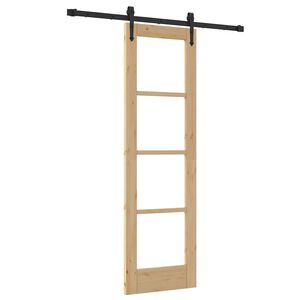 vidaXL Klizna vrata ORKDAL 61 x 198,5 cm Masivna borovina i staklo