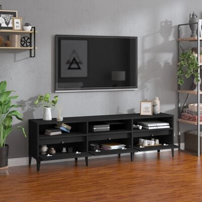 vidaXL TV ormarić crni 150x30x44,5 cm od konstruiranog drva