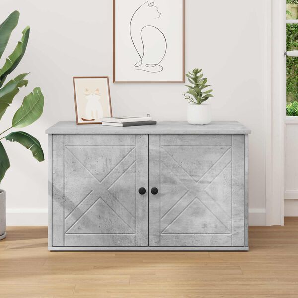 vidaXL Mačja Kuća Beton 85 x 55 x 50 cm Konstruirano drvo