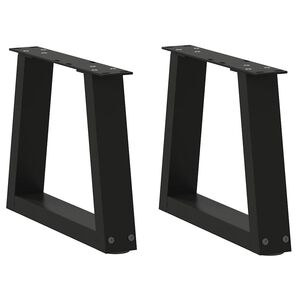 vidaXL Noge za klub stolić V-oblika 2 kom Crne 30 x (30-31,3) cm Čelik