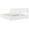 vidaXL Krevetna konstrukcija Bijelo 180 x 200 cm Konstruirano drvo
