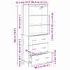 vidaXL Highboard Umjetnički hrast 69,5 x 34 x 180 cm Konstruirano drvo