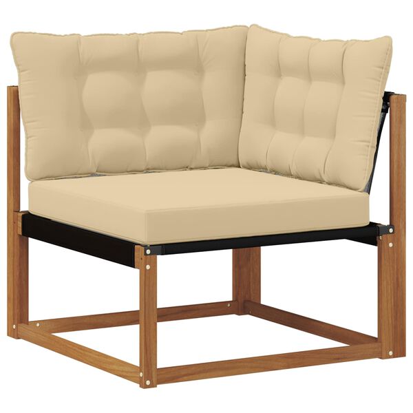 vidaXL Set vanjskih sofa s jastukom 5 pcs Prirodna i bež