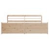 vidaXL Okvir kreveta s uzglavljem 200 x 200 cm od masivne borovine