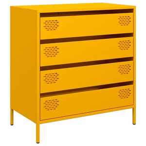 vidaXL Komoda boja senfa 68x39x73,5 cm hladno valjanog čelika
