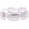 vidaXL Set vanjskih sofa s jastukom 5 pcs Prirodna i bež