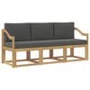 vidaXL Set vanjskih sofa 3 kom.