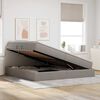 vidaXL Krevet s madracem i skladi&scaron;tem Sivo-smeđa 200 x 200 cm