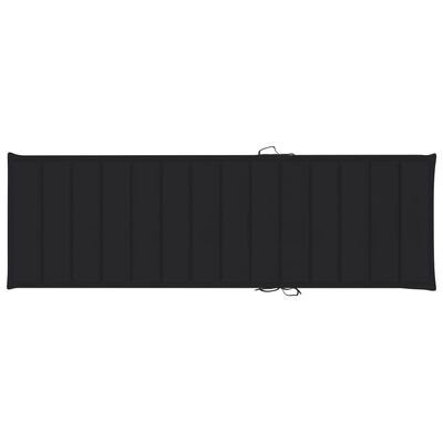vidaXL Ležaljka s jastukom od bagremovog drva i nehrđajućeg čelika