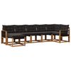 vidaXL Set vanjskih sofa 7 kom. Prirodna i crna