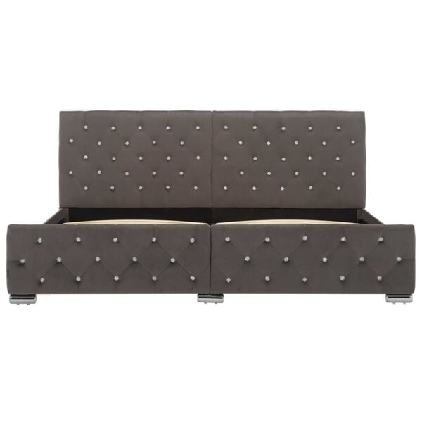 vidaXL Okvir za krevet sivi baršunasti 180 x 200 cm