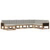 vidaXL Set vanjskih sofa s jastukom 8 pcs Prirodna i svjetlosiva