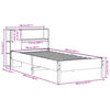 vidaXL Krevet s regalom za knjige bez madraca 100 x 200 cm od borovine