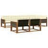 vidaXL Set vanjskih sofa s jastukom 7 pcs Prirodna i krem