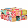 vidaXL Pouffe 70 x 70 x 34 cm Patchwork Tkanina