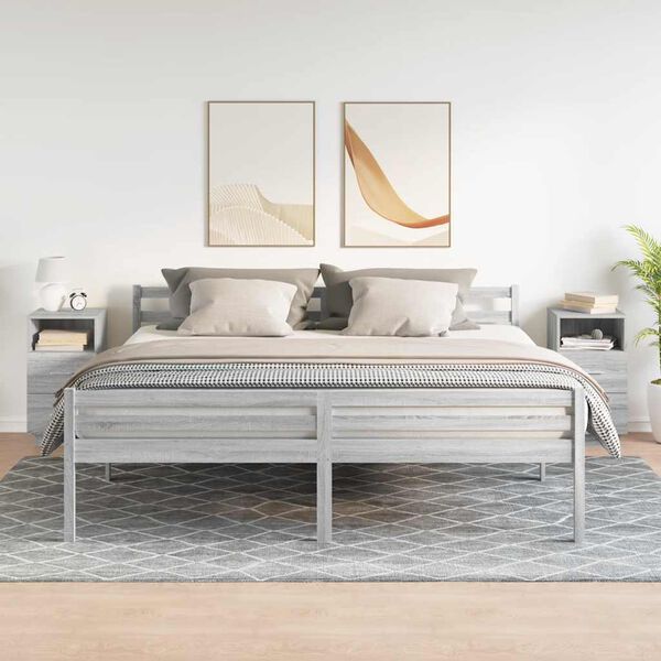 vidaXL Noćni ormarići 2 kom s 2 ladice siva sonoma 36x36x68 cm