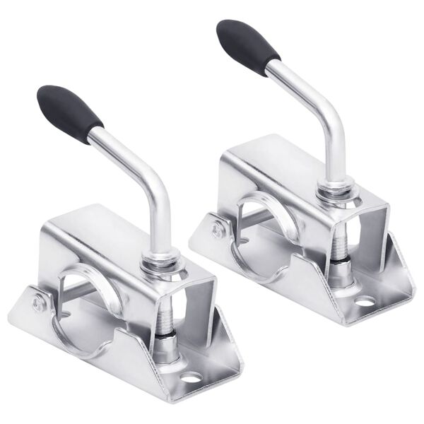 vidaXL Stezaljke za potporni kotač 2 kom 13,5x6,5x14cm pocinčani čelik