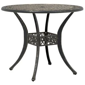 vidaXL Vrtni stol brončani &Oslash; 90 x 75 cm od lijevanog aluminija
