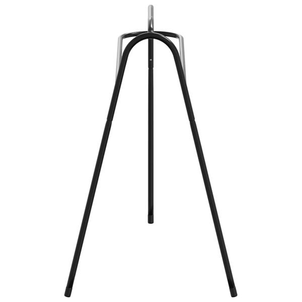vidaXL Samostojeći stalak za sedlo s 3 noge crni željezni