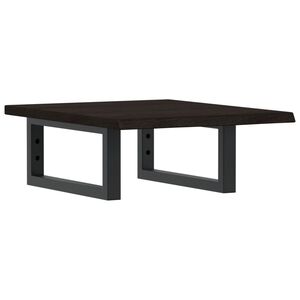 vidaXL Zidna polica za umivaonik od čelika i masivne hrastovine