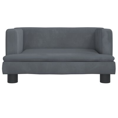 vidaXL Dječja fotelja tamnosiva 60 x 40 x 30 cm baršunasta