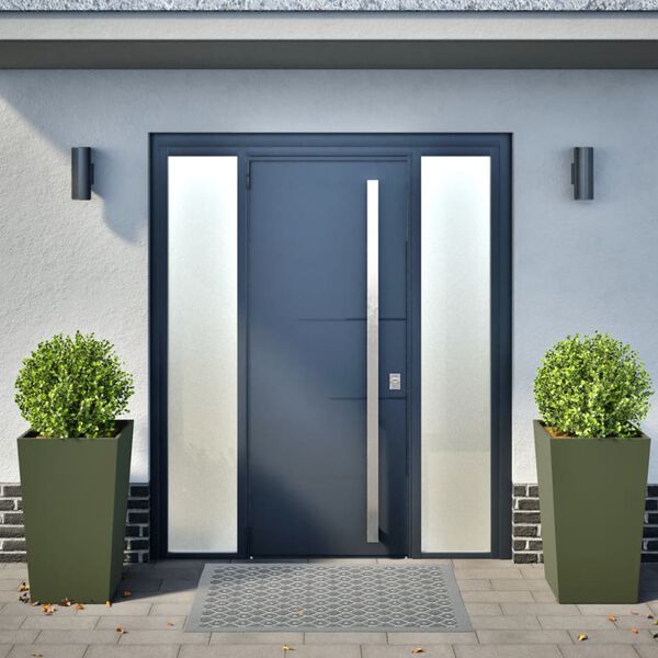 vidaXL Vrtne sadilice 2 kom maslinastozelene 45x45x75 cm čelične