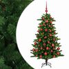 vidaXL Umjetno božićno drvce s kuglicama 120 cm 150 LED lampica