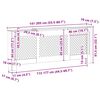 vidaXL Pokrov za radijator MDF crni 205 cm