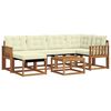vidaXL Set vanjskih sofa s jastukom 7 pcs Prirodna i krem