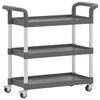 vidaXL Kolica s 3 razine siva 77 x 34 x 72 cm aluminijska