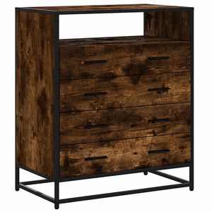 vidaXL Ormar s ladicama dimljeni hrast 70x41x83,5 cm konstruirano drvo
