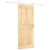 vidaXL Klizna vrata s priborom za montažu 85 x 210 cm masivna borovina
