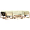 vidaXL Set vanjskih sofa 7 pcs Bijela i krem 79 x 79 x 37 cm