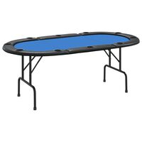 vidaXL Sklopivi stol za poker za 10 igrača plavi 206 x 106 x 75 cm
