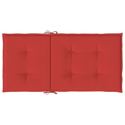 vidaXL Jastuci za vrtne stolice 6 kom crveni 100x50x3 cm od tkanine