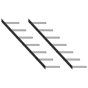 vidaXL Zidni stalci za vino za 14 boca 2 kom crni metalni