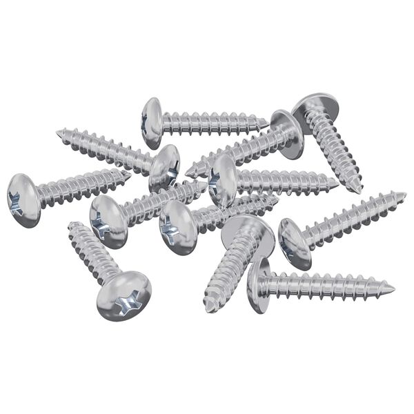 vidaXL Drvene vijake 12 pcs Srebrno M3,5 x 20 mm Čelik
