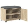 vidaXL Klupa za hodnik s jastukom Sonoma hrast 60 x 38 x 46 cm