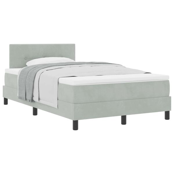 vidaXL Krevet s opruga kutije Svijetlo siva 120 x 190 cm Bar&scaron;un