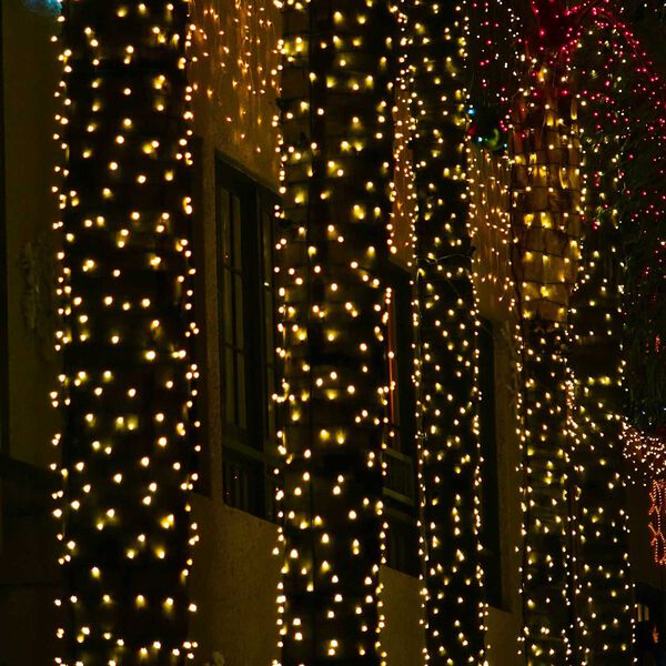 vidaXL Led Mreža Tamnozelena