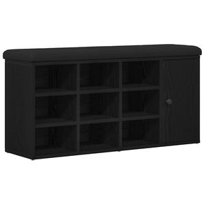 vidaXL Klupa za pohranu Crni hrast 102 x 32 x 50 cm Konstruirano drvo