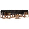 vidaXL Set vanjskih sofa 8 kom. Prirodna i crna