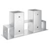 Pomoć za slaganje drva 12 pcs Srebrna 34 x 10 x 15 cm Čelik