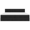 vidaXL Krevet s madracem i skladištem s madracem Crna 200 x 200 cm