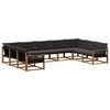 vidaXL Set vanjskih sofa 9 kom. Prirodna i crna